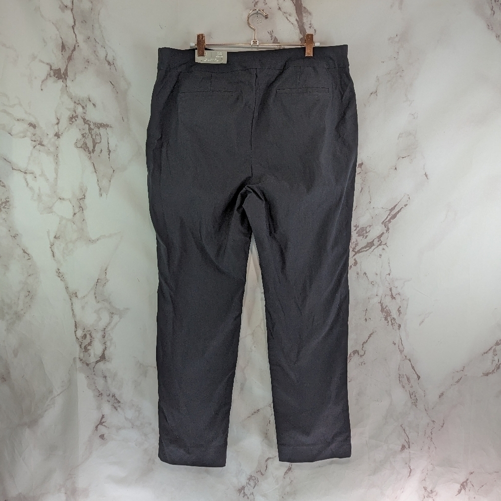 Chicos Pant Women 3 16 XL Black High Rise Bridgette Slim Ankle Crop Short NEW
